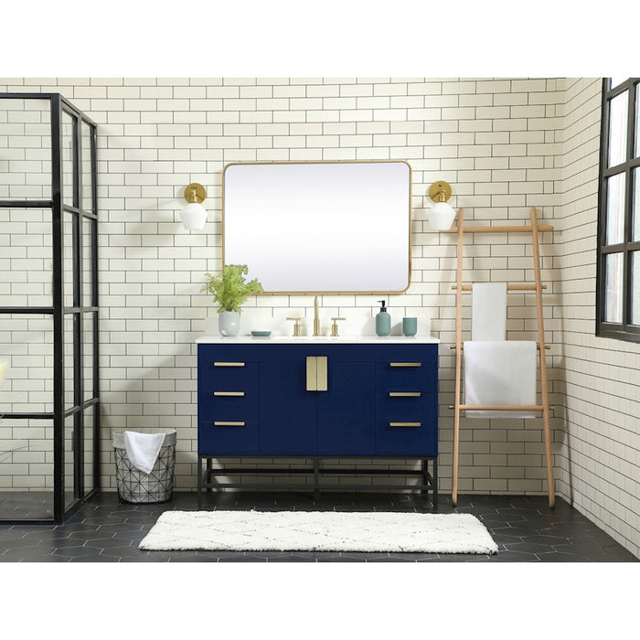 Elegant Kitchen/Bath Eugene 48" Single Bathroom Vanity, Blue