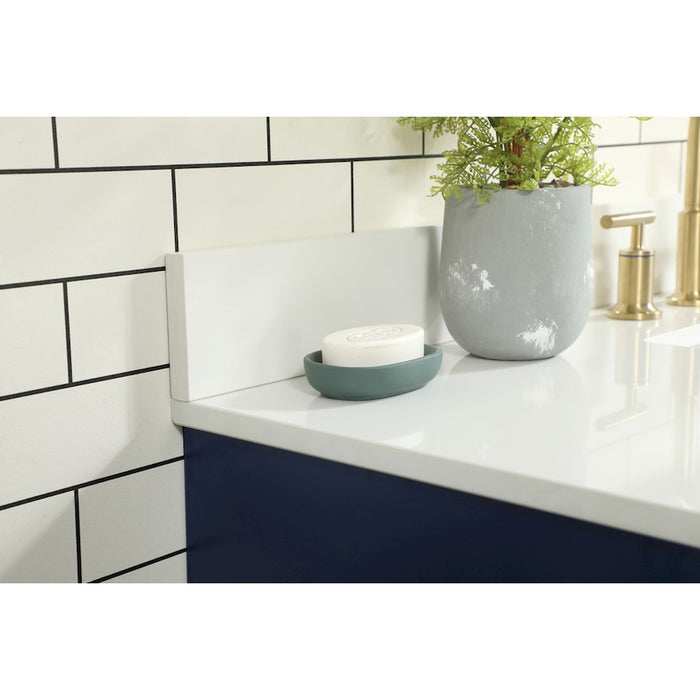 Elegant Eugene 48" Single Bathroom Vanity, Blue/Backsplash