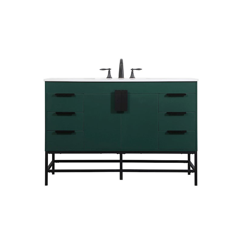 Elegant Kitchen/Bath Eugene 48" Single Bathroom Vanity, Green - VF488W48MGN