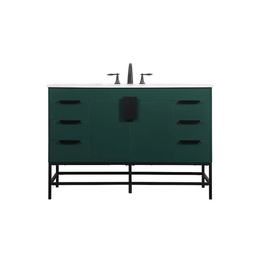 Elegant Kitchen/Bath Eugene 48" Single Bathroom Vanity, Green - VF488W48MGN