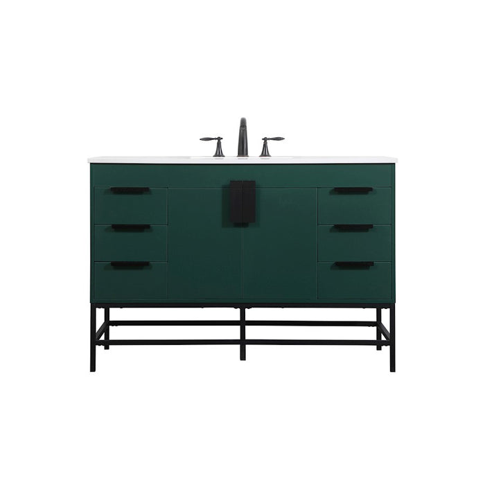 Elegant Kitchen/Bath Eugene 48" Single Bathroom Vanity, Green - VF488W48MGN