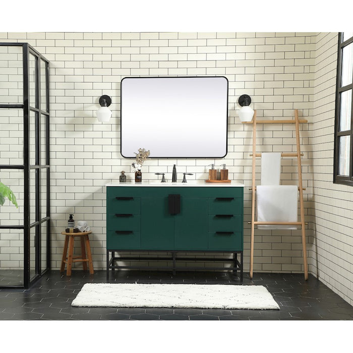 Elegant Kitchen/Bath Eugene 48" Single Bathroom Vanity, Green