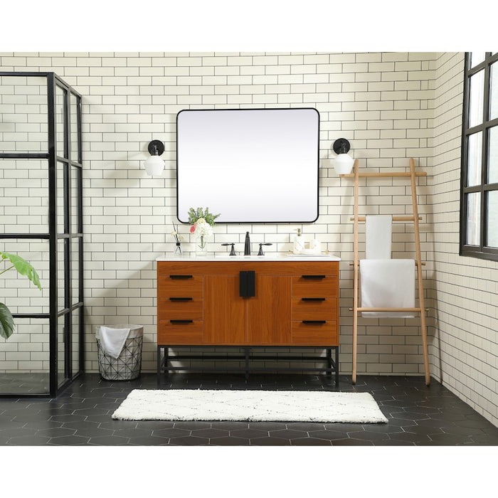 Elegant Eugene 48" Single Bathroom Vanity, Green/Backsplash