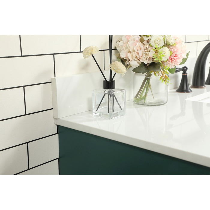 Elegant Eugene 48" Single Bathroom Vanity, Green/Backsplash