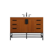 Elegant Kitchen/Bath Eugene 48" Single Bathroom Vanity, Teak - VF488W48MTK