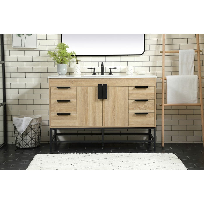 Elegant Kitchen/Bath Eugene 48" Single Bathroom Vanity, Mango Wood