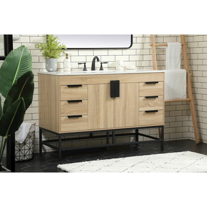 Elegant Kitchen/Bath Eugene 48" Single Bathroom Vanity, Mango Wood