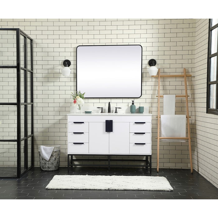 Elegant Kitchen/Bath Eugene 48" Single Bathroom Vanity, White