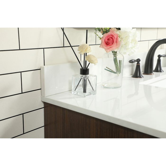 Elegant Eugene 48" Single Bathroom Vanity, Walnut/Backsplash