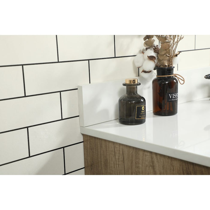 Elegant Eugene 48" Single Vanity, Natural Oak/Backsplash