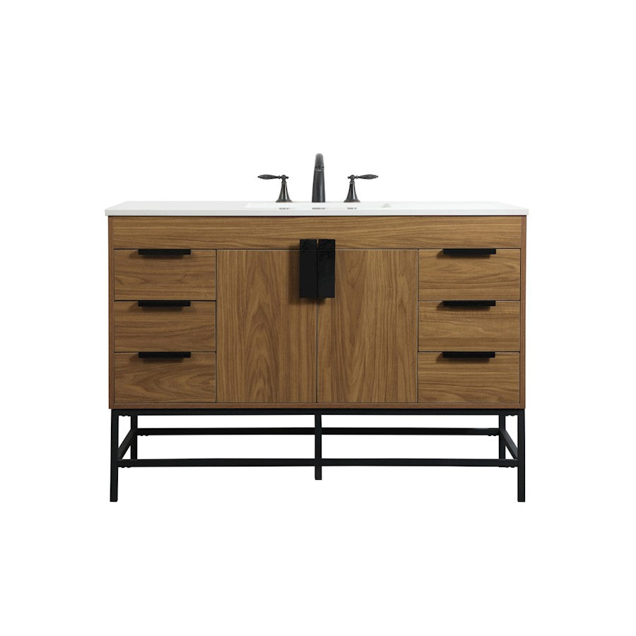 Elegant Eugene 48" Single Bathroom Vanity, Walnut Brown - VF488W48WB