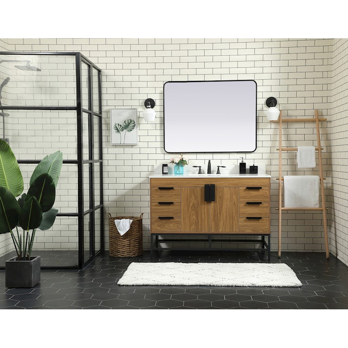 Elegant Eugene 48" Single Bathroom Vanity, Walnut Brown