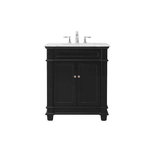 Elegant Kitchen/Bath Wesley 30" Single Bathroom Vanity Set, Black - VF50030BK