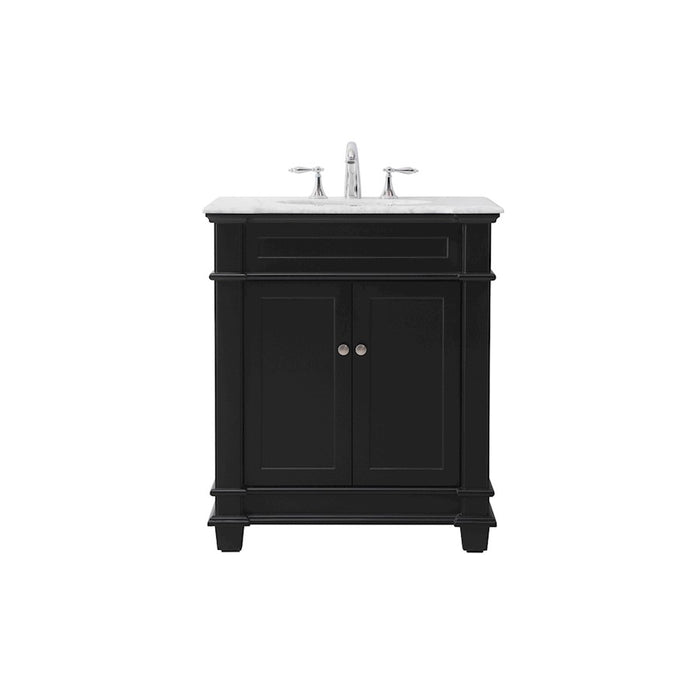 Elegant Kitchen/Bath Wesley 30" Single Bathroom Vanity Set, Black - VF50030BK