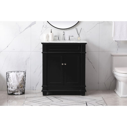 Elegant Kitchen/Bath Wesley 30" Single Bathroom Vanity Set, Black