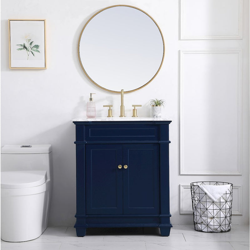 Elegant Kitchen/Bath Wesley 30" Single Bathroom Vanity Set, Black