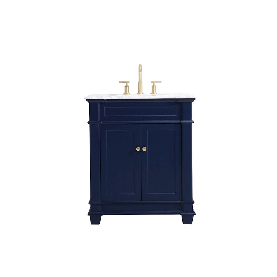 Elegant Kitchen/Bath Wesley 30" Single Bathroom Vanity Set, Blue - VF50030BL