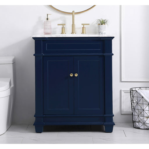 Elegant Kitchen/Bath Wesley 30" Single Bathroom Vanity Set, Blue