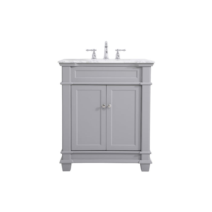 Elegant Kitchen/Bath Wesley 30" Single Bathroom Vanity Set, Grey - VF50030GR