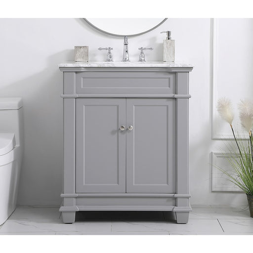 Elegant Kitchen/Bath Wesley 30" Single Bathroom Vanity Set, Grey