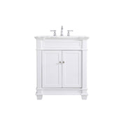 Elegant Kitchen/Bath Wesley 30" Single Bathroom Vanity Set, White - VF50030WH