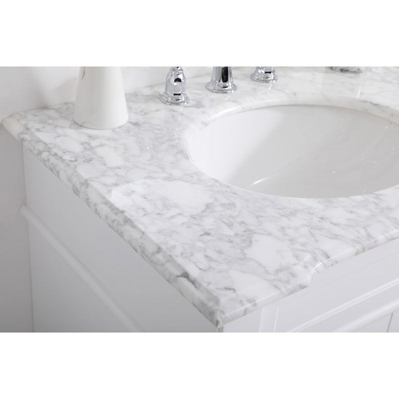 Elegant Kitchen/Bath Wesley 30" Single Bathroom Vanity Set, White