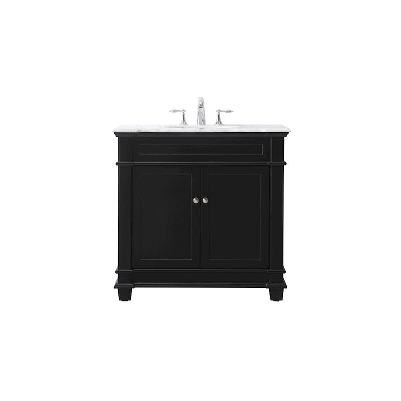 Elegant Kitchen/Bath Wesley 36" Single Bathroom Vanity Set, Black - VF50036BK