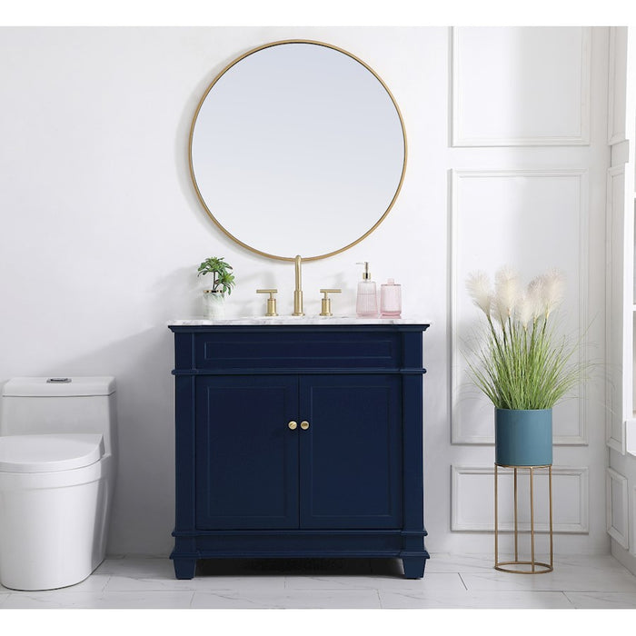 Elegant Kitchen/Bath Wesley 36" Single Bathroom Vanity Set, Black