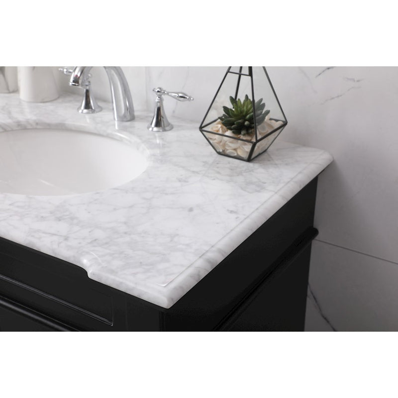 Elegant Kitchen/Bath Wesley 36" Single Bathroom Vanity Set, Black