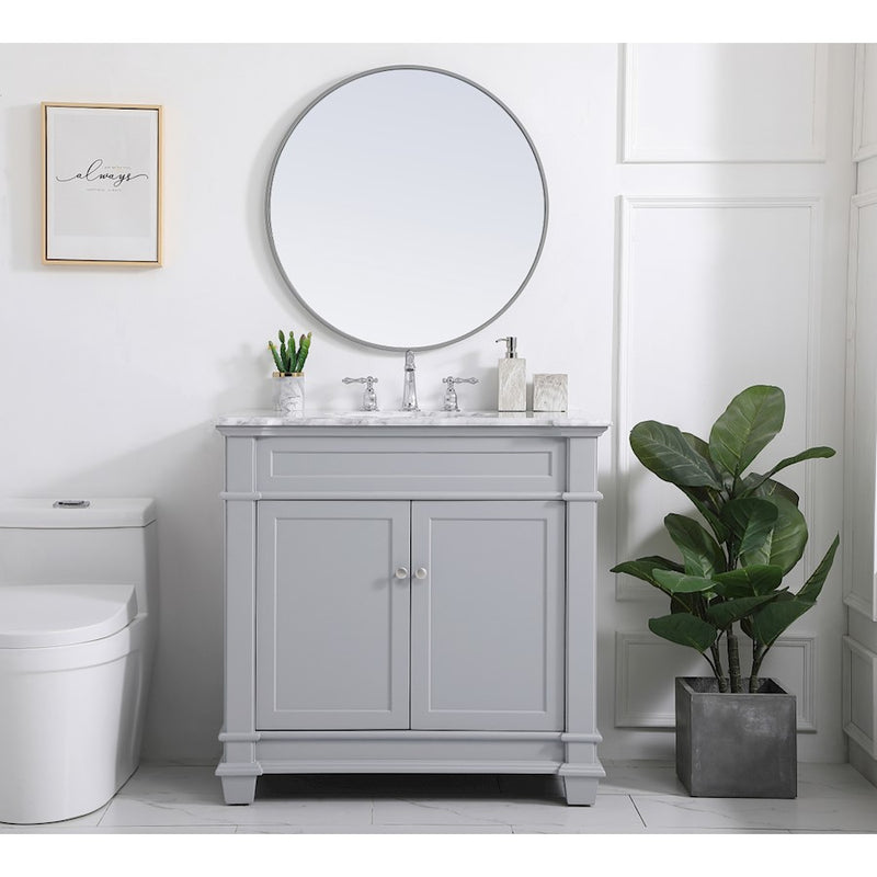 Elegant Kitchen/Bath Wesley 36" Single Bathroom Vanity Set, Blue