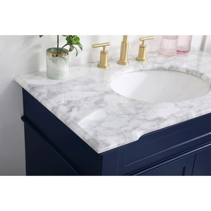 Elegant Kitchen/Bath Wesley 36" Single Bathroom Vanity Set, Blue