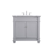 Elegant Kitchen/Bath Wesley 36" Single Bathroom Vanity Set, Grey - VF50036GR
