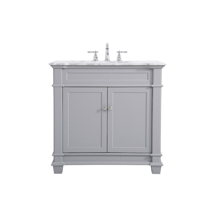 Elegant Kitchen/Bath Wesley 36" Single Bathroom Vanity Set, Grey - VF50036GR