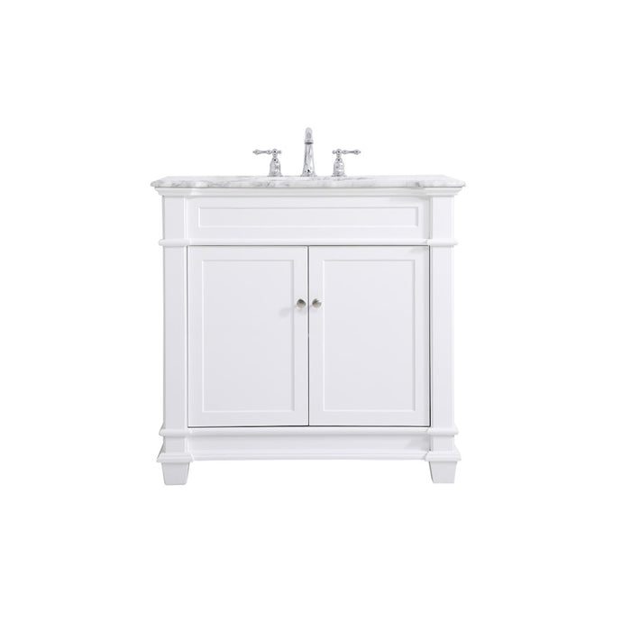 Elegant Kitchen/Bath Wesley 36" Single Bathroom Vanity Set, White - VF50036WH