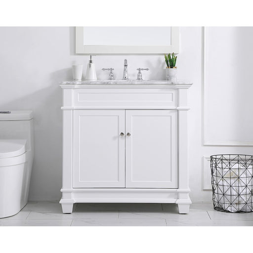 Elegant Kitchen/Bath Wesley 36" Single Bathroom Vanity Set, White