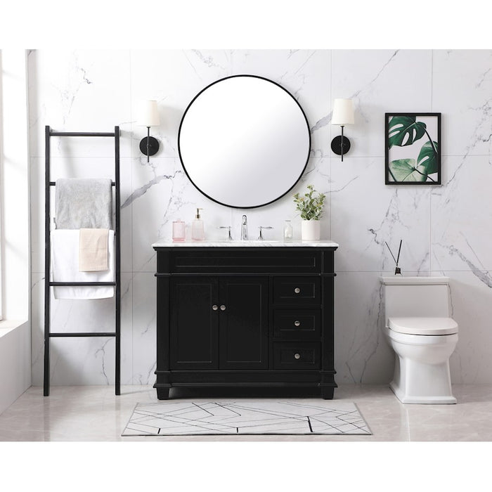 Elegant Kitchen/Bath Wesley 36" Single Bathroom Vanity Set, White