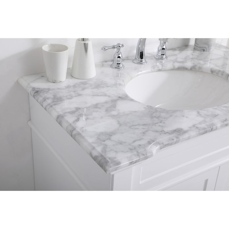 Elegant Kitchen/Bath Wesley 36" Single Bathroom Vanity Set, White
