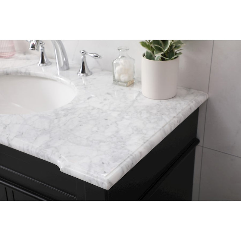 Elegant Kitchen/Bath Wesley 42" Single Bathroom Vanity Set, Black