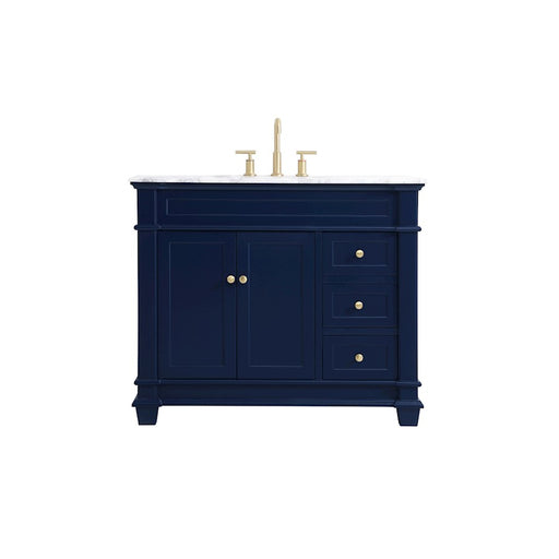 Elegant Kitchen/Bath Wesley 42" Single Bathroom Vanity Set, Blue - VF50042BL