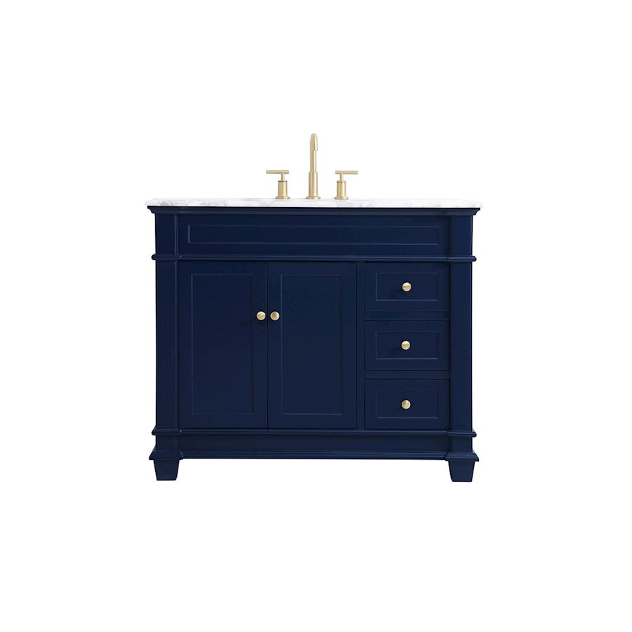 Elegant Kitchen/Bath Wesley 42" Single Bathroom Vanity Set, Blue - VF50042BL