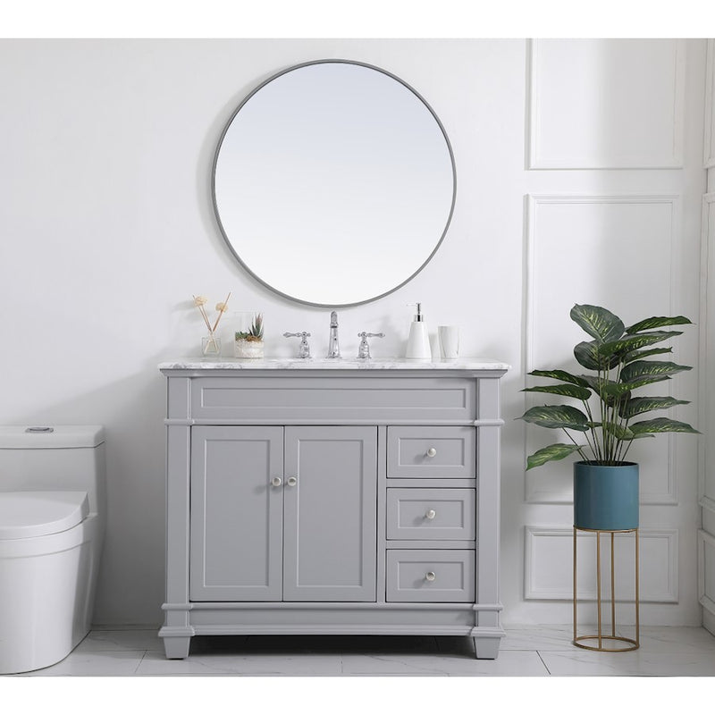 Elegant Kitchen/Bath Wesley 42" Single Bathroom Vanity Set, Blue