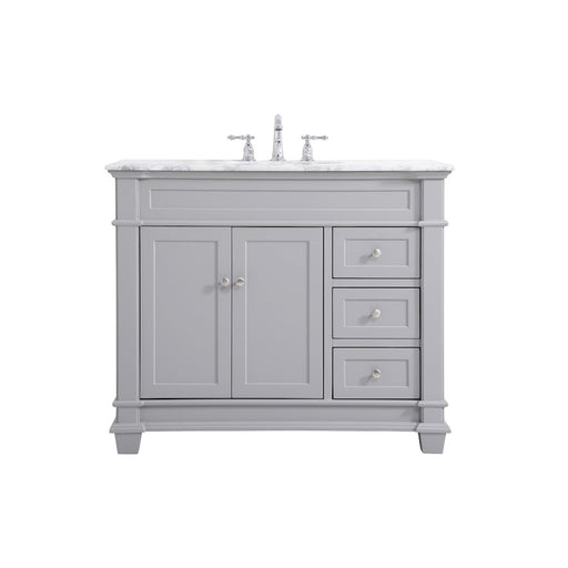 Elegant Kitchen/Bath Wesley 42" Single Bathroom Vanity Set, Grey - VF50042GR