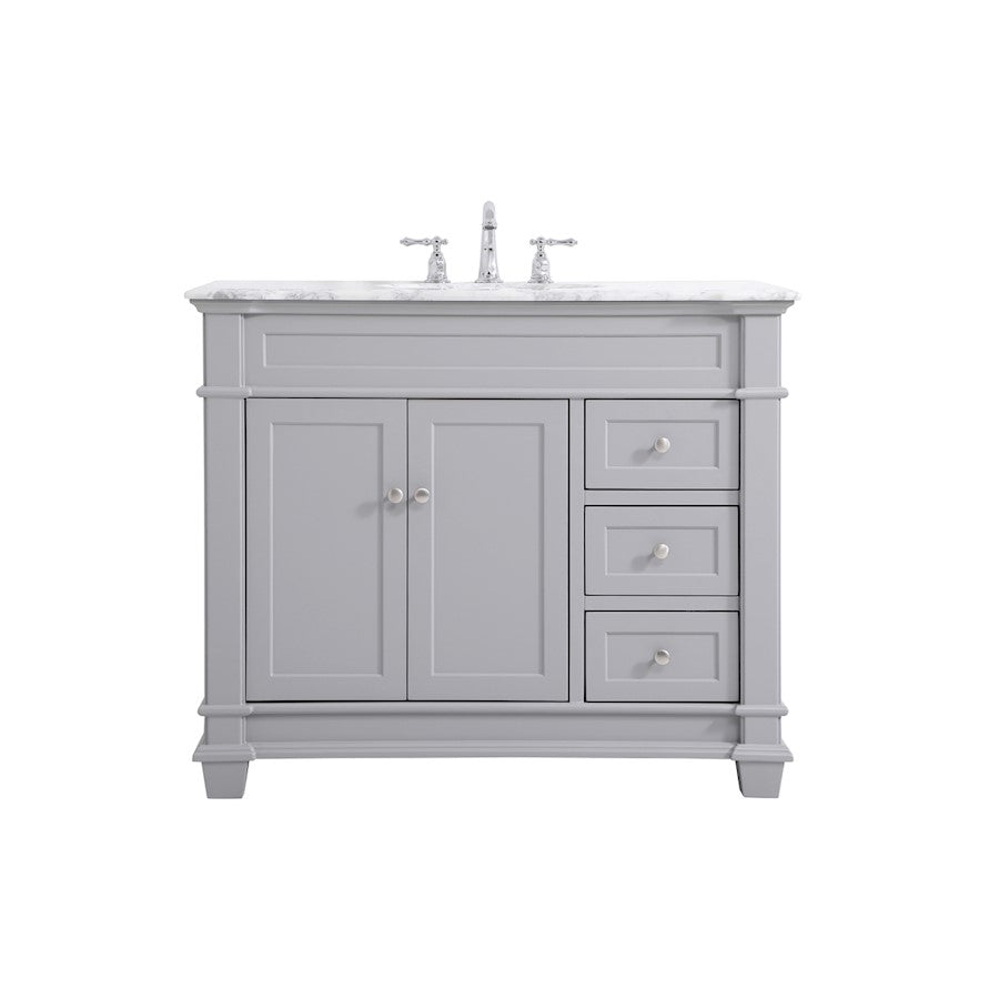 Elegant Kitchen/Bath Wesley 42" Single Bathroom Vanity Set, Grey - VF50042GR