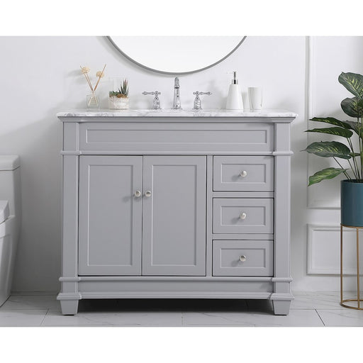 Elegant Kitchen/Bath Wesley 42" Single Bathroom Vanity Set, Grey