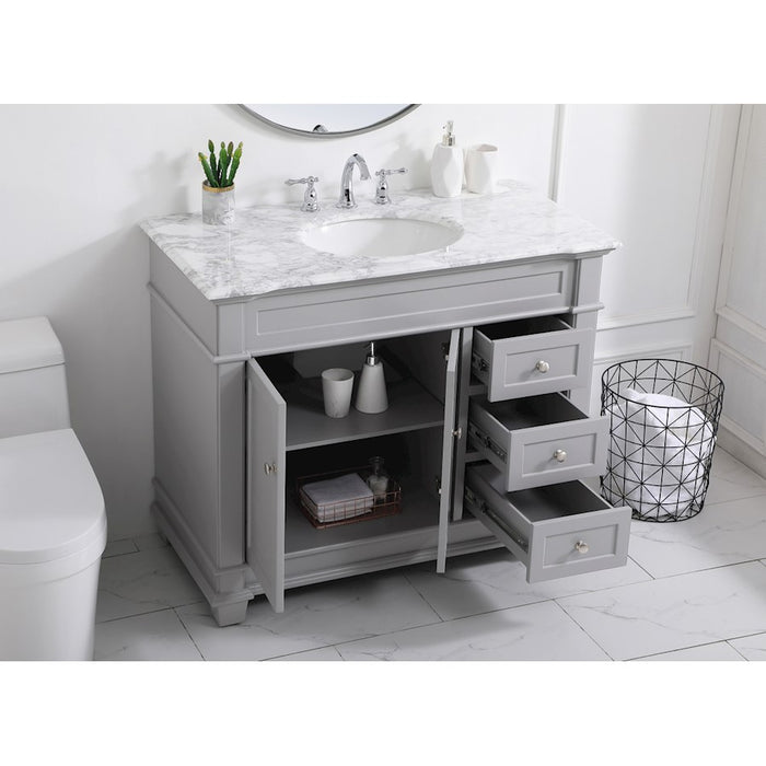 Elegant Kitchen/Bath Wesley 42" Single Bathroom Vanity Set, Grey