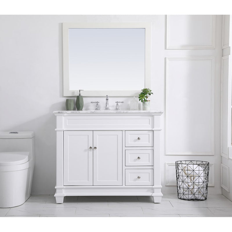 Elegant Kitchen/Bath Wesley 42" Single Bathroom Vanity Set, Grey