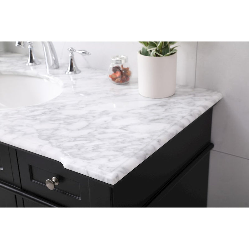 Elegant Kitchen/Bath Wesley 48" Single Bathroom Vanity Set, Black