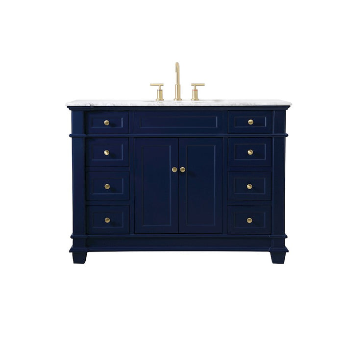 Elegant Kitchen/Bath Wesley 48" Single Bathroom Vanity Set, Blue - VF50048BL