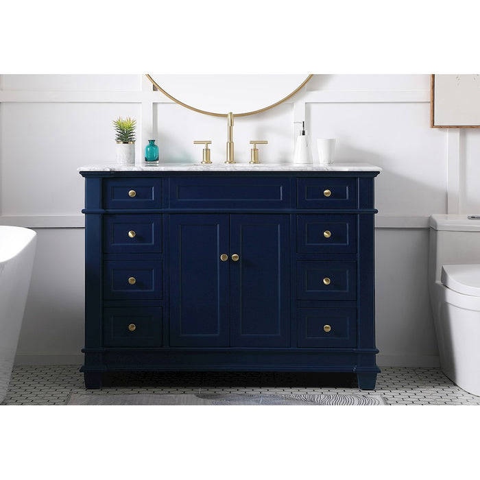 Elegant Kitchen/Bath Wesley 48" Single Bathroom Vanity Set, Blue
