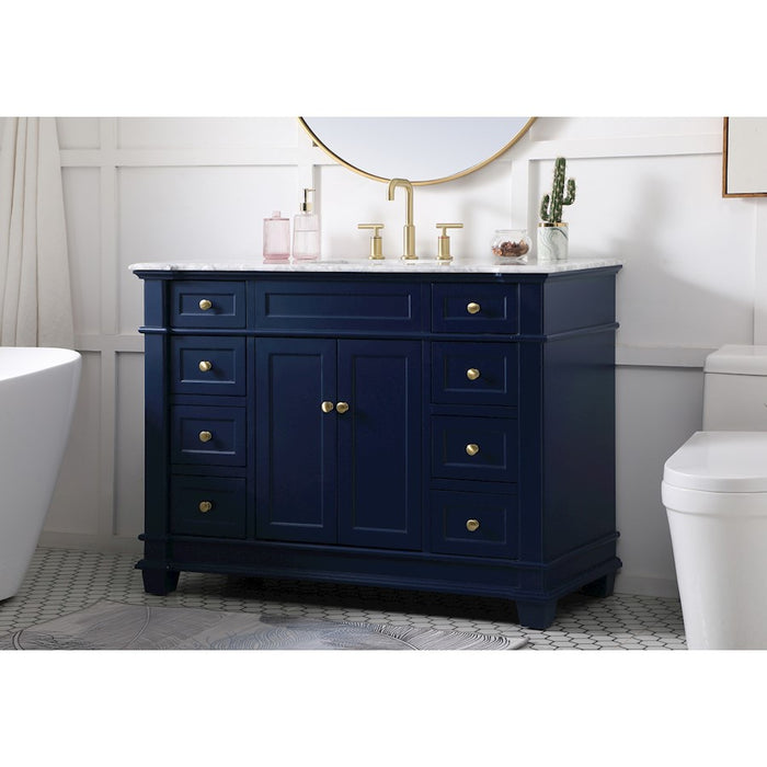 Elegant Kitchen/Bath Wesley 48" Single Bathroom Vanity Set, Blue